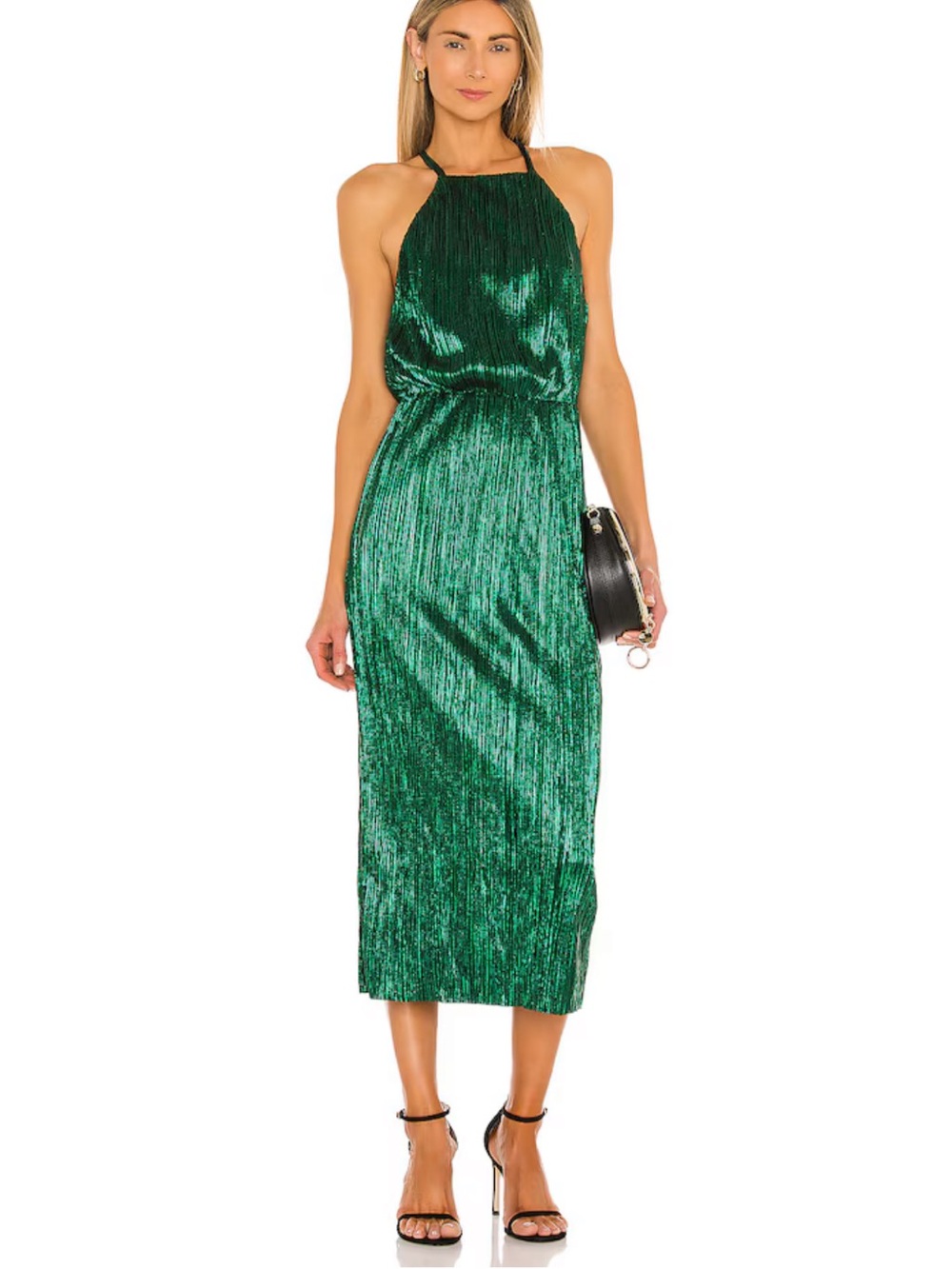 Revolve House of Harlow Emerald Green Midi Dress